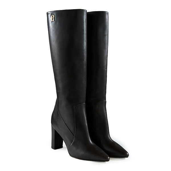 Kensington Knee Boot (Black Leather)