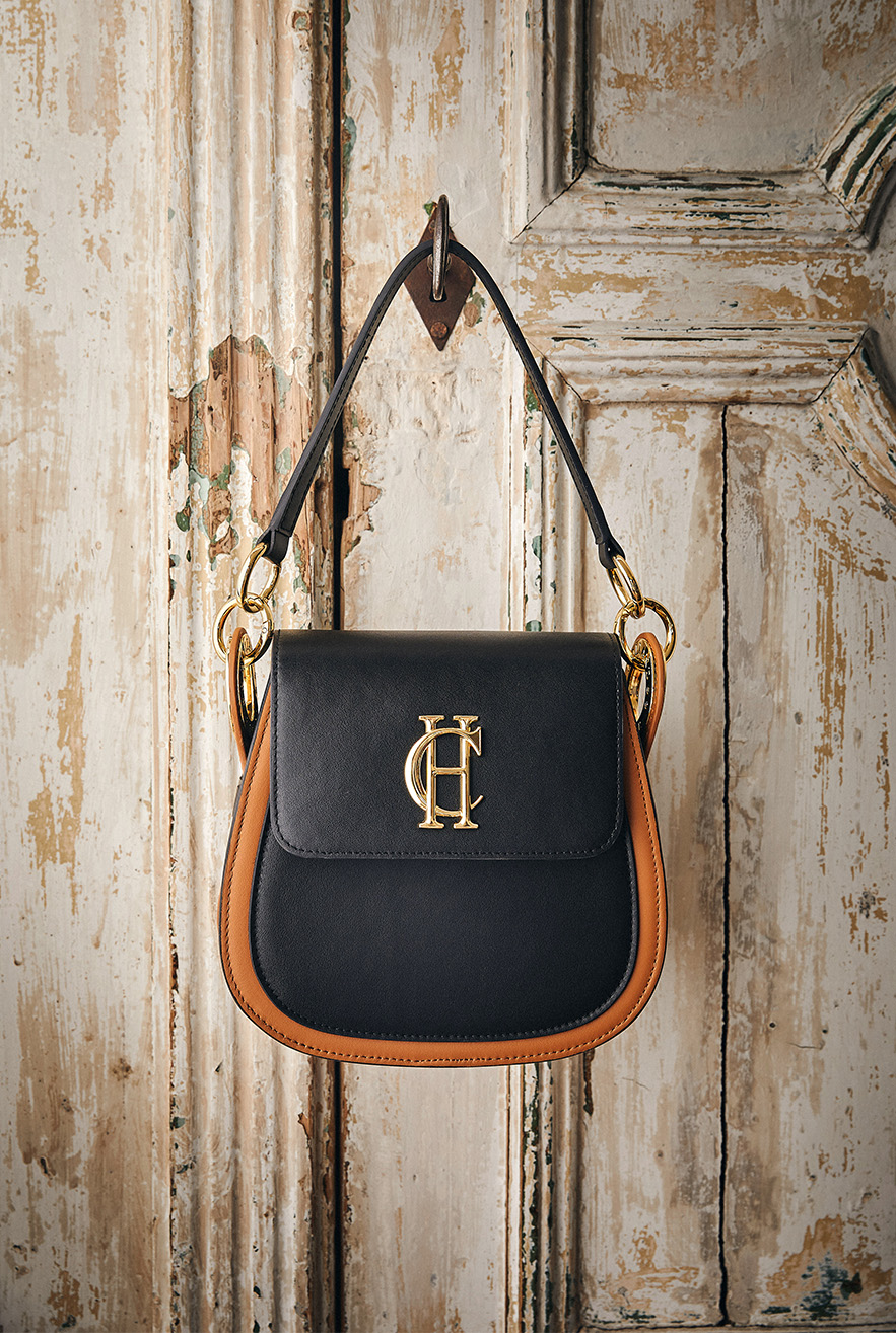 Chelsea Saddle Bag (Black Tan)