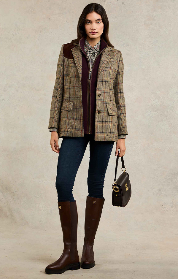 Single Breasted Field Blazer (Bourbon Tweed)