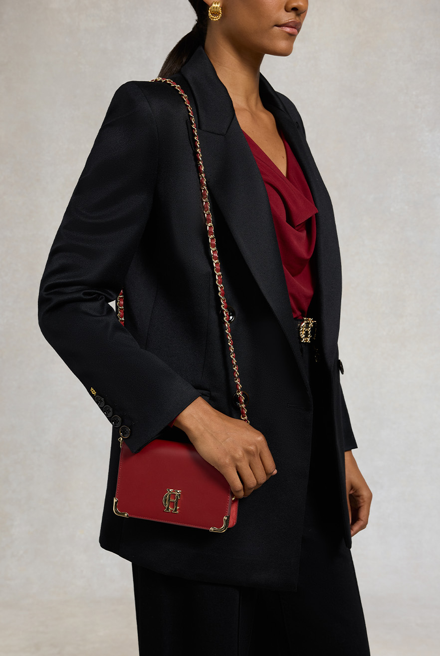 Kensington Crossbody Bag (Deep Red Leather)