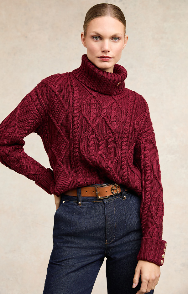 Noveli Cable Knit (Wine)