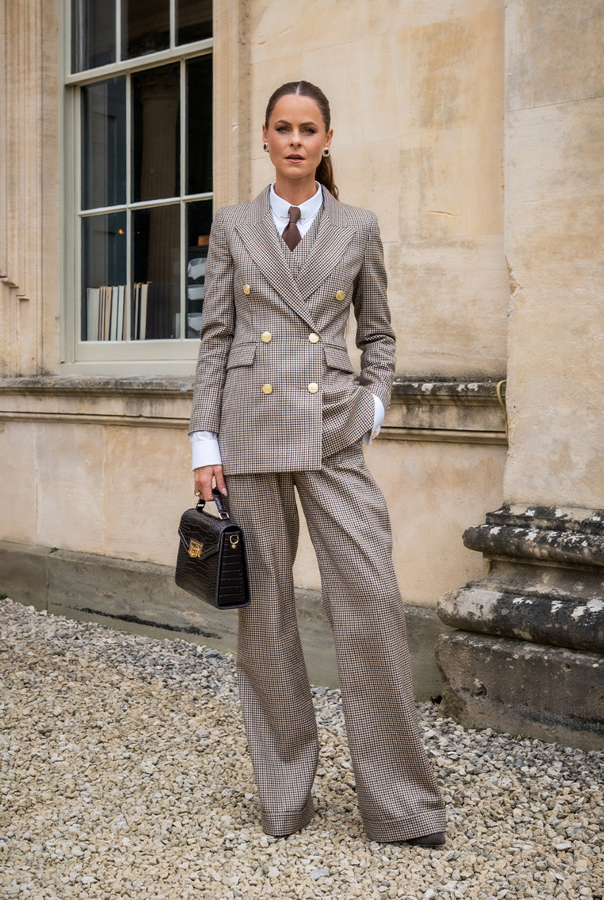 High Waisted Wide Leg Trouser (Westminster Tweed)