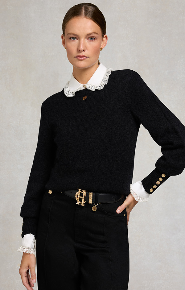 Isla Crew Neck Knit (Black)