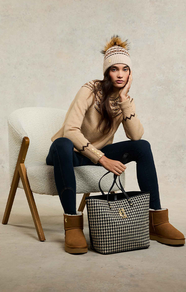 Kensington Tote Bag (Classic Houndstooth)