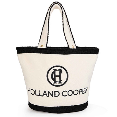 Paloma Towelling Tote (Ecru Black)