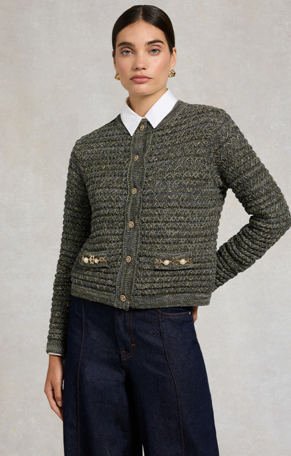 Sofia Knitted Jacket (Green)