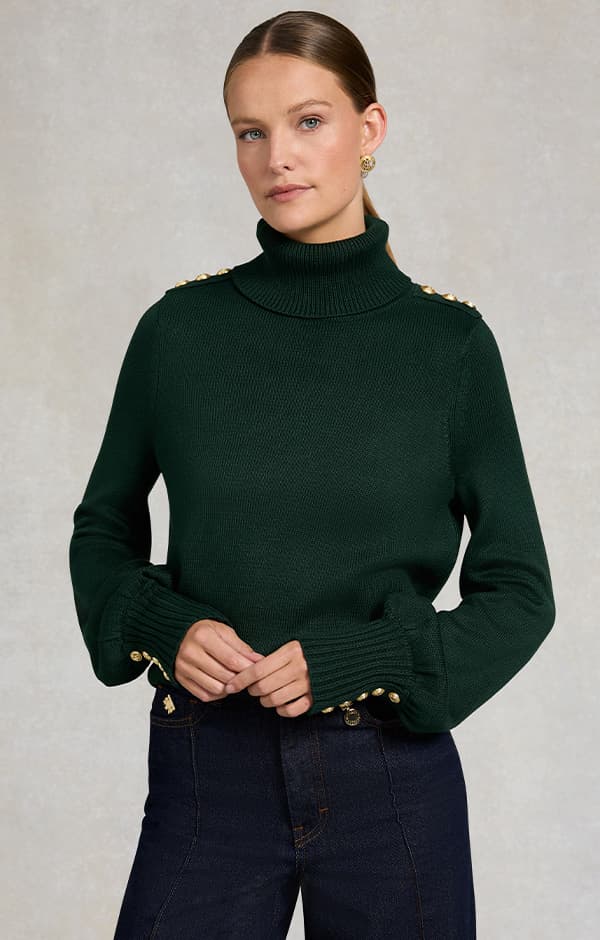 Chamonix Roll Neck Knit (Emerald)