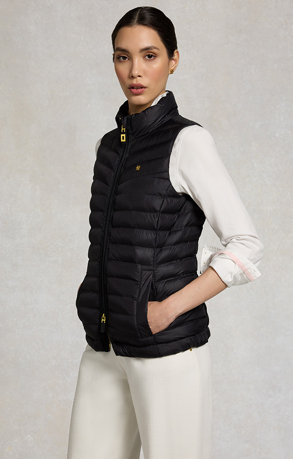 Lightweight Puffer Gilet (Black)