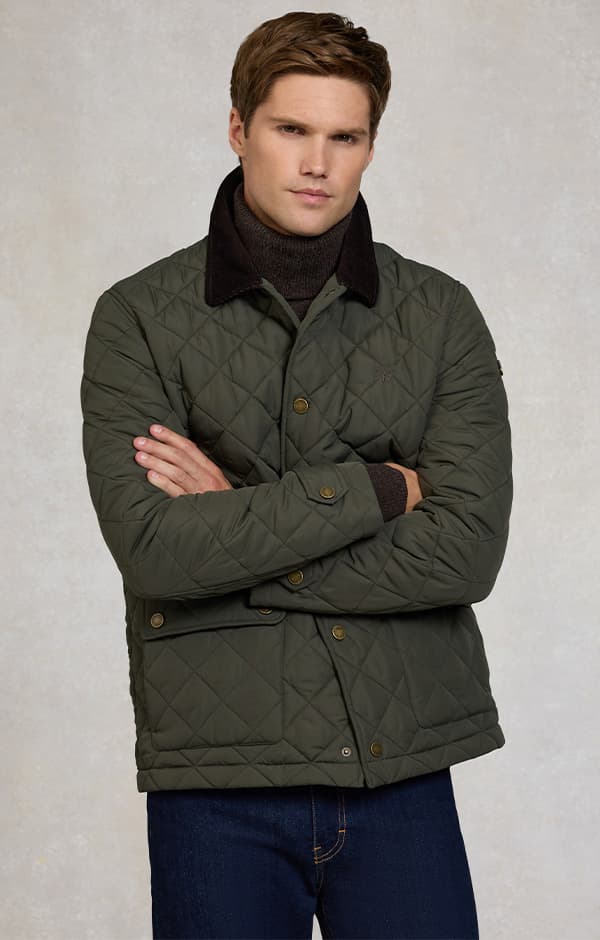 Men's Quilted Liner Jacket (Army Khaki)