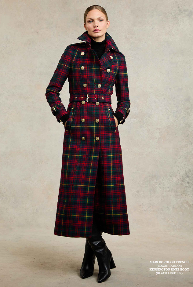 Full Length Marlborough Trench Coat (Logan Tartan)