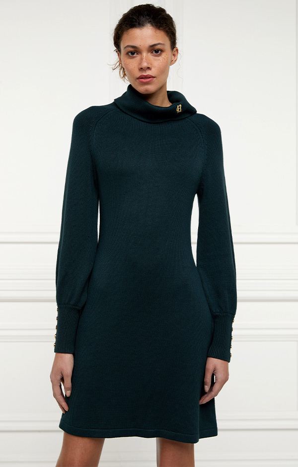Chamonix Fit & Flared Dress (Emerald)