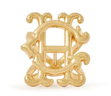 HC Heraldic Scarf Ring (Vintage Gold)