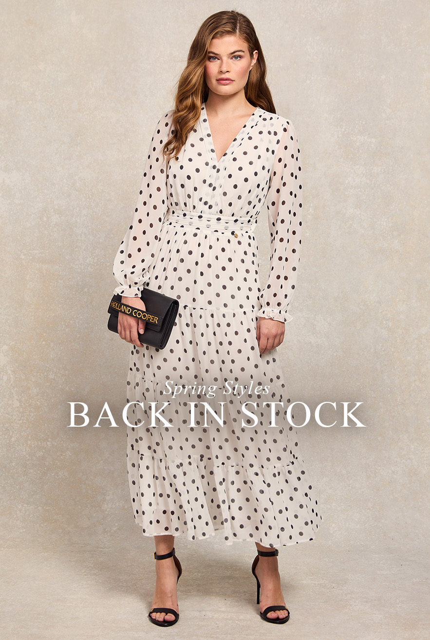 Bella Tiered Maxi Dress (White Black Polka Dot)