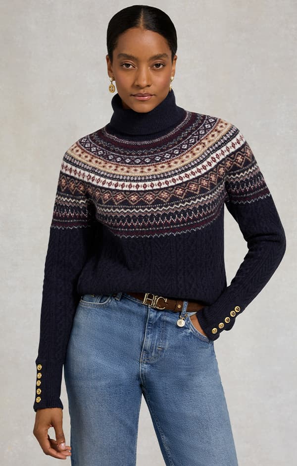Rebecca Roll Neck Knit (Ink Navy)