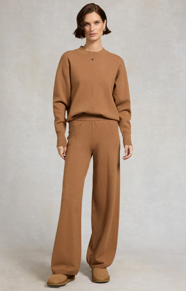 Maria Crew Neck Knit (Caramel)