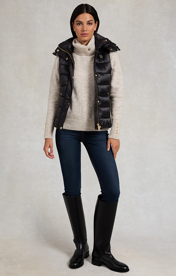 Harlow Sherpa Gilet (Deep Black)