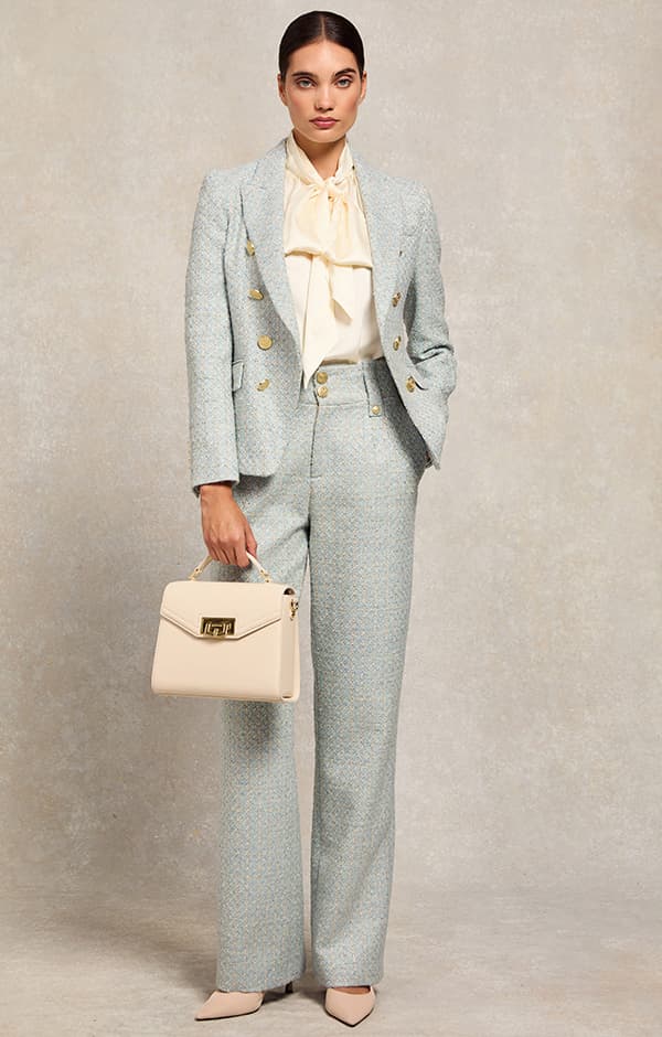 Knightsbridge Blazer (Sky Blue Boucle)