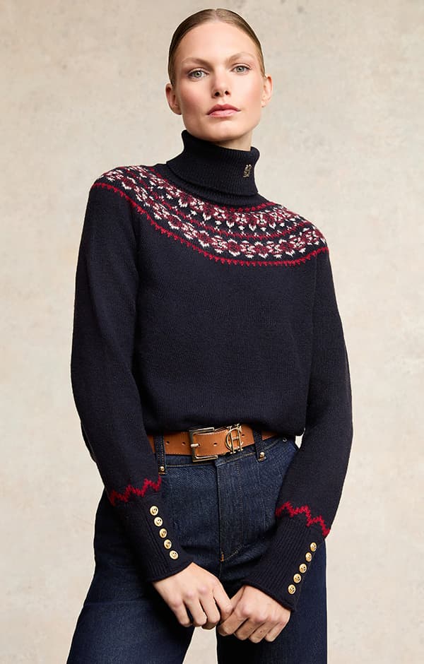 Jennifer Roll Neck Knit (Ink Navy)