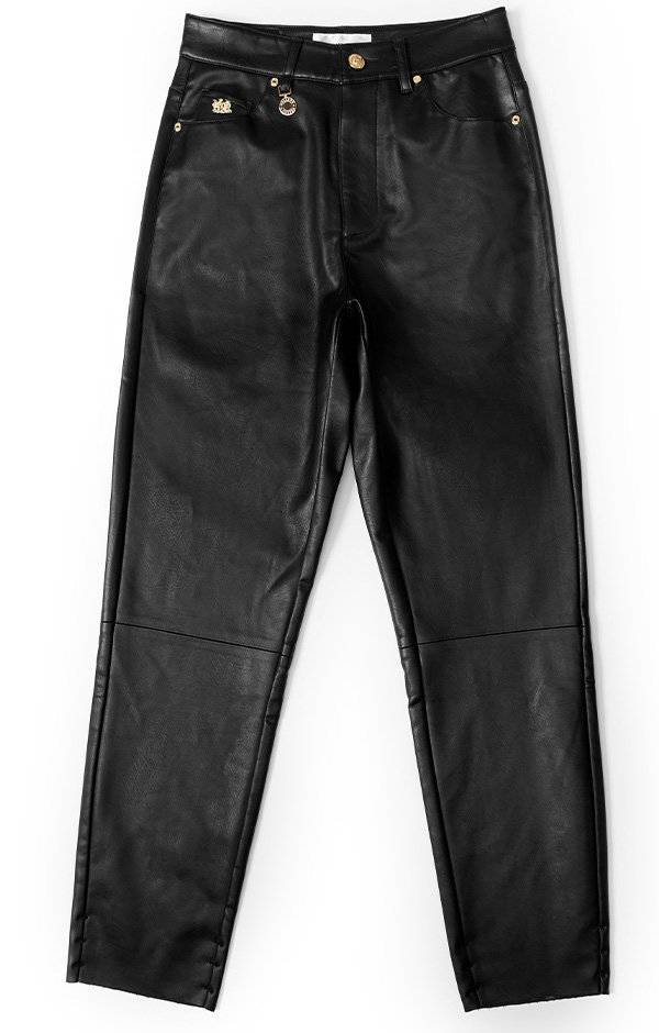 Dunwick Faux Leather Pant (Black)