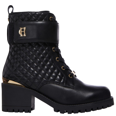 Heeled Biker Boot (Black)