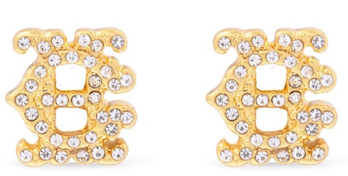 HC Heraldic Stud Earring (Gold Crystal)