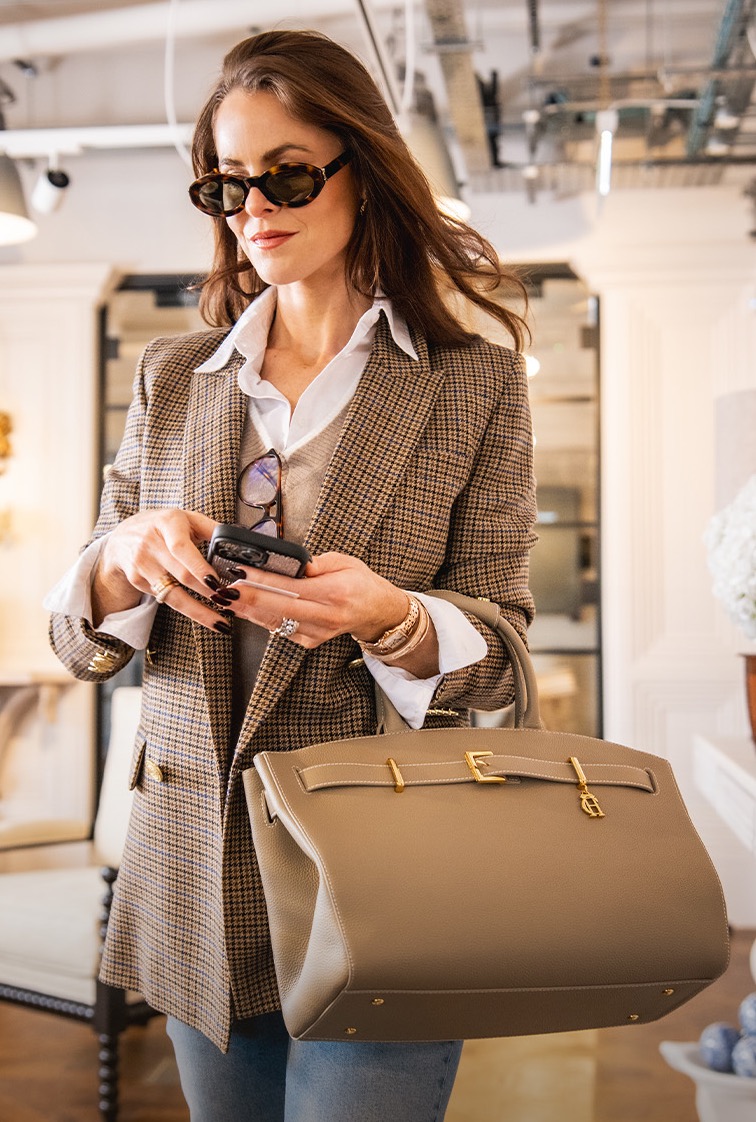 Milan Tote (Mink Leather)