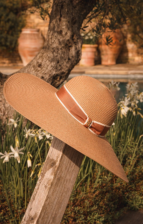 Amalfi Wide Brim Hat (Camel Tan)