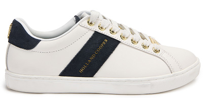 Knightsbridge Court Trainer (White Navy)