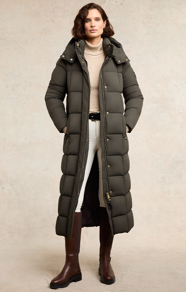 Carrington Longline Coat (Dark Olive)