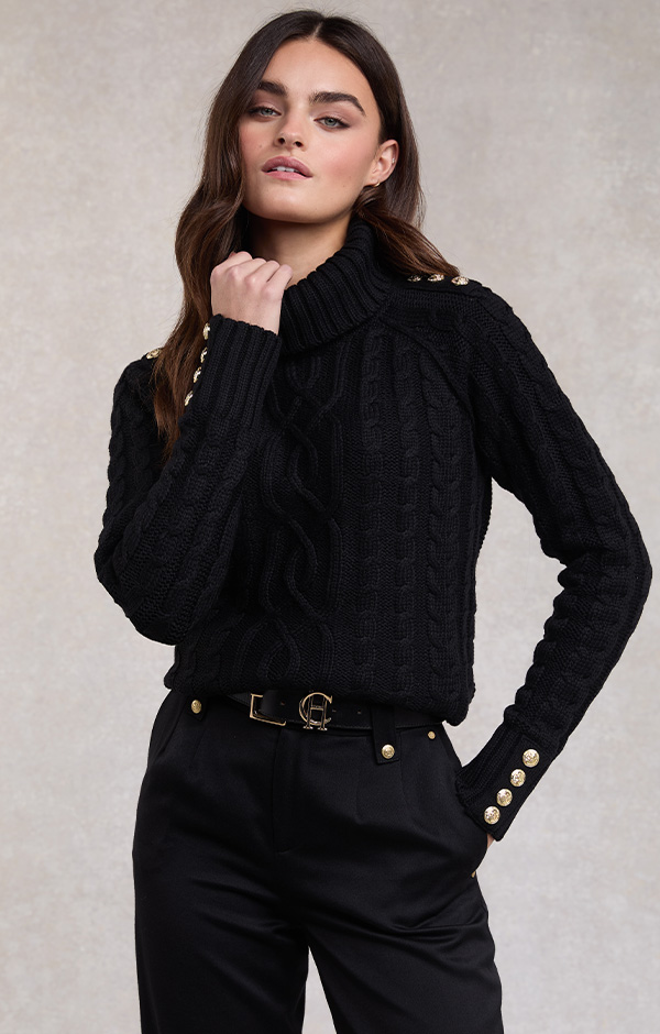 Ontario Roll Neck Knit (Black)