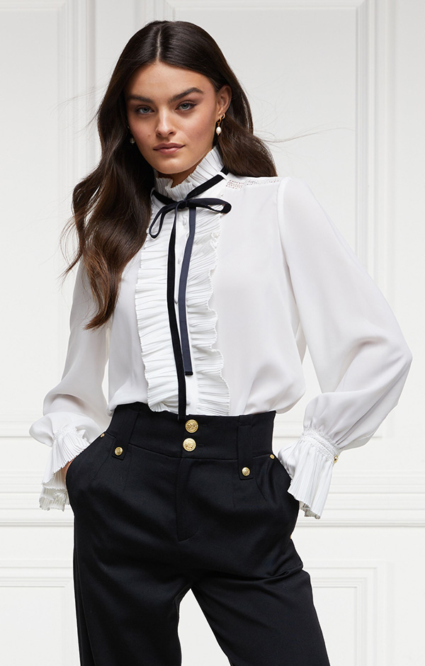 Olivia Tie Shirt (White)