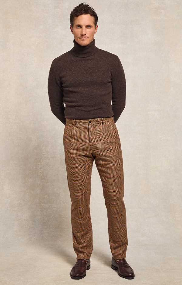 Men's Classic Trouser (Clarence Check Merlot)