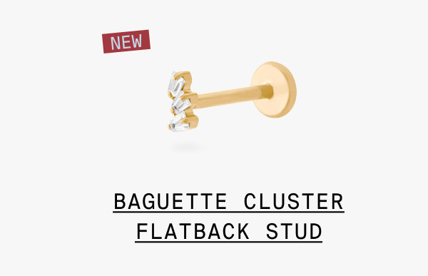 BAGUETTE CLUSTER FLATBACK STUD