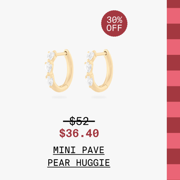 MINI PAVE PEAR HUGGIE