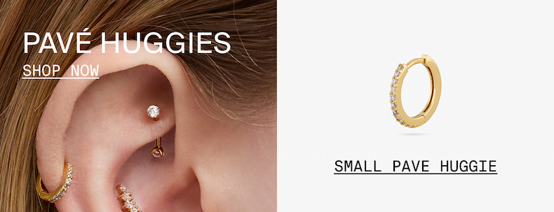 SMALL PAVE HUGGIE