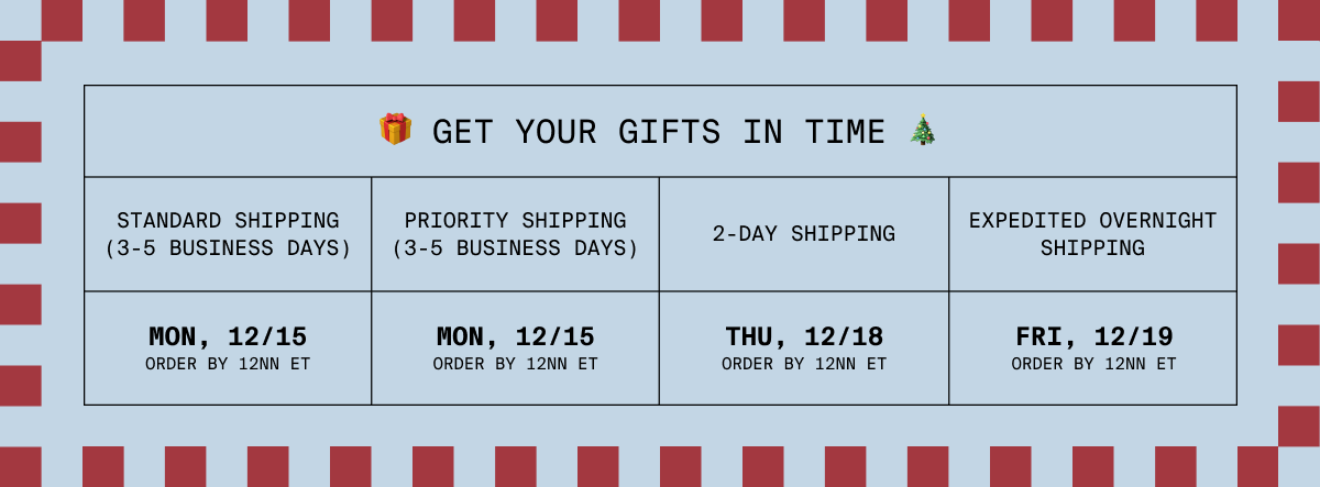 GET YOUR GIFTS IN TIME