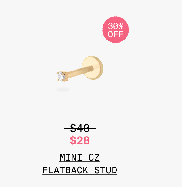 MINI CZ FLATBACK STUD