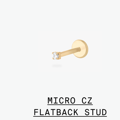 MICRO CZ FLATBACK STUD