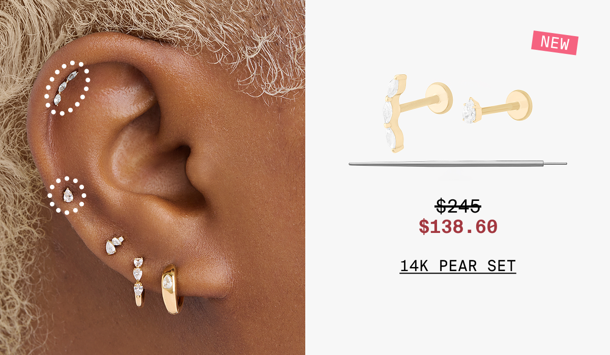 14K PEAR SET