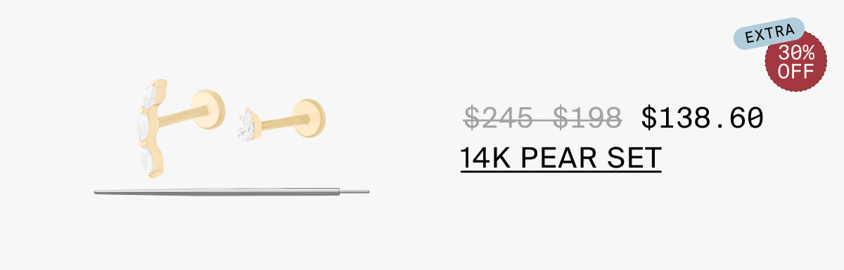 14K PEAR SET