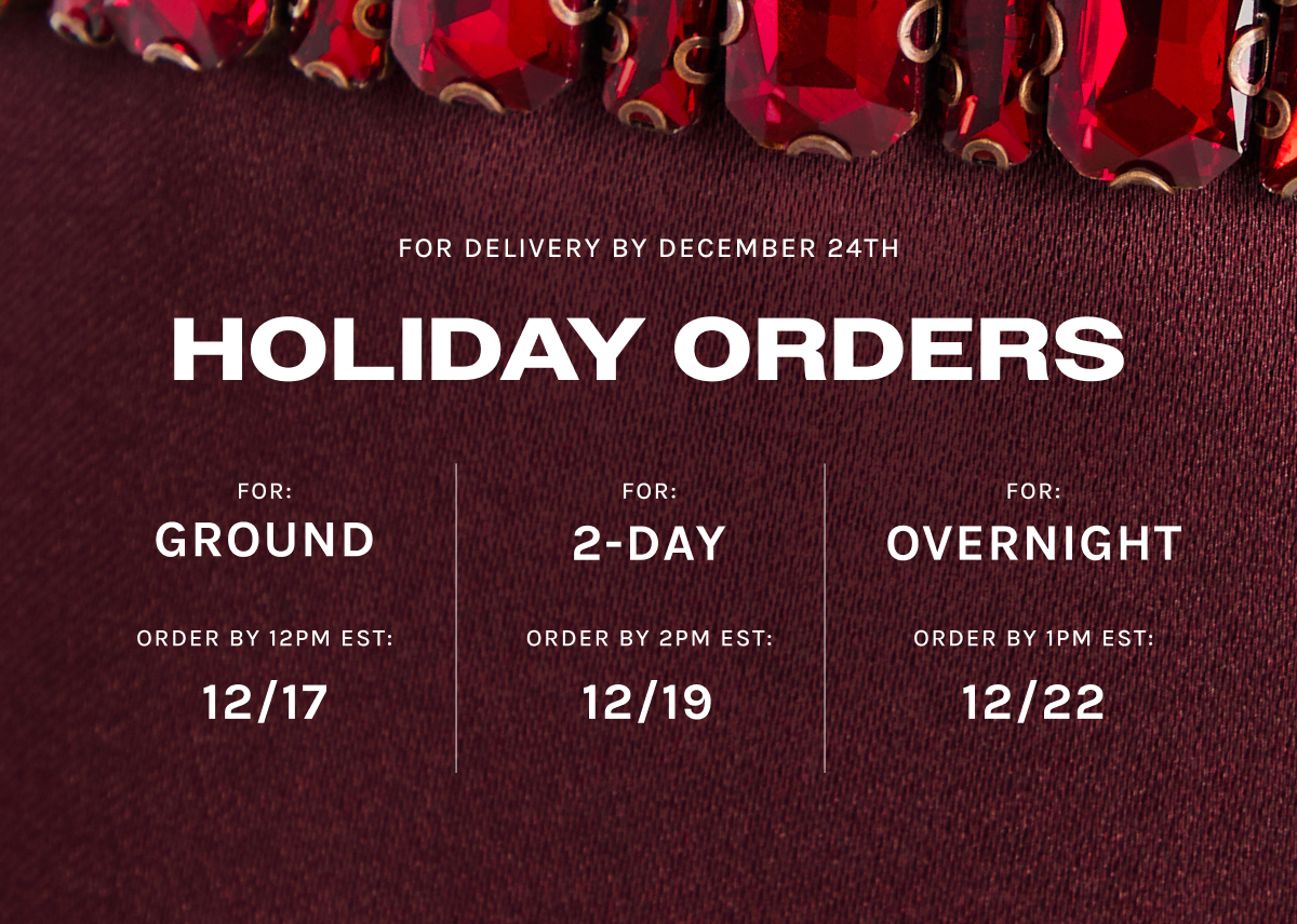 Holiday Orders