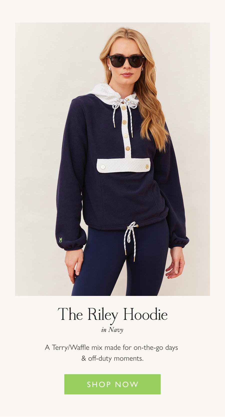 The Riley Hoodie  A Terry/Waffle mix made for on-the-go days & off-duty moments.   Shop now