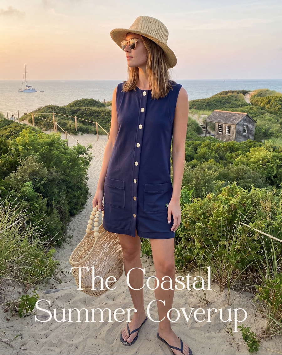 The Coastal Summer Coverup A coastal summer happens on cobblestone streets, in harbor views and days that blur from morning to evening. The Portside was made for it all, in a sophisticated French Terry silhouette that moonlights as a dress.  Shop the Style