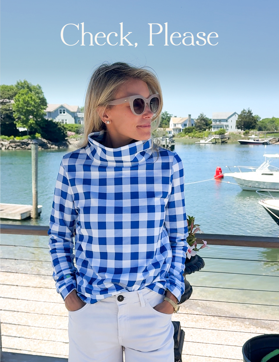 Check, Please Some Summer prints come and go, but gingham is forever. Our Park Slope in Blue Gingham checks every box: crisp, classic and timeless.  Shop the Top