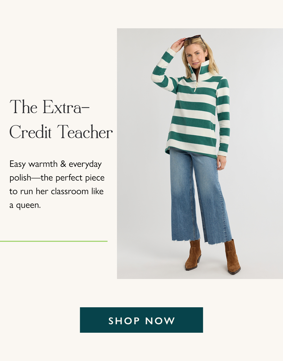 The Extra-Credit Teacher Easy warmth & everyday polish—the perfect piece to run her classroom like a queen.