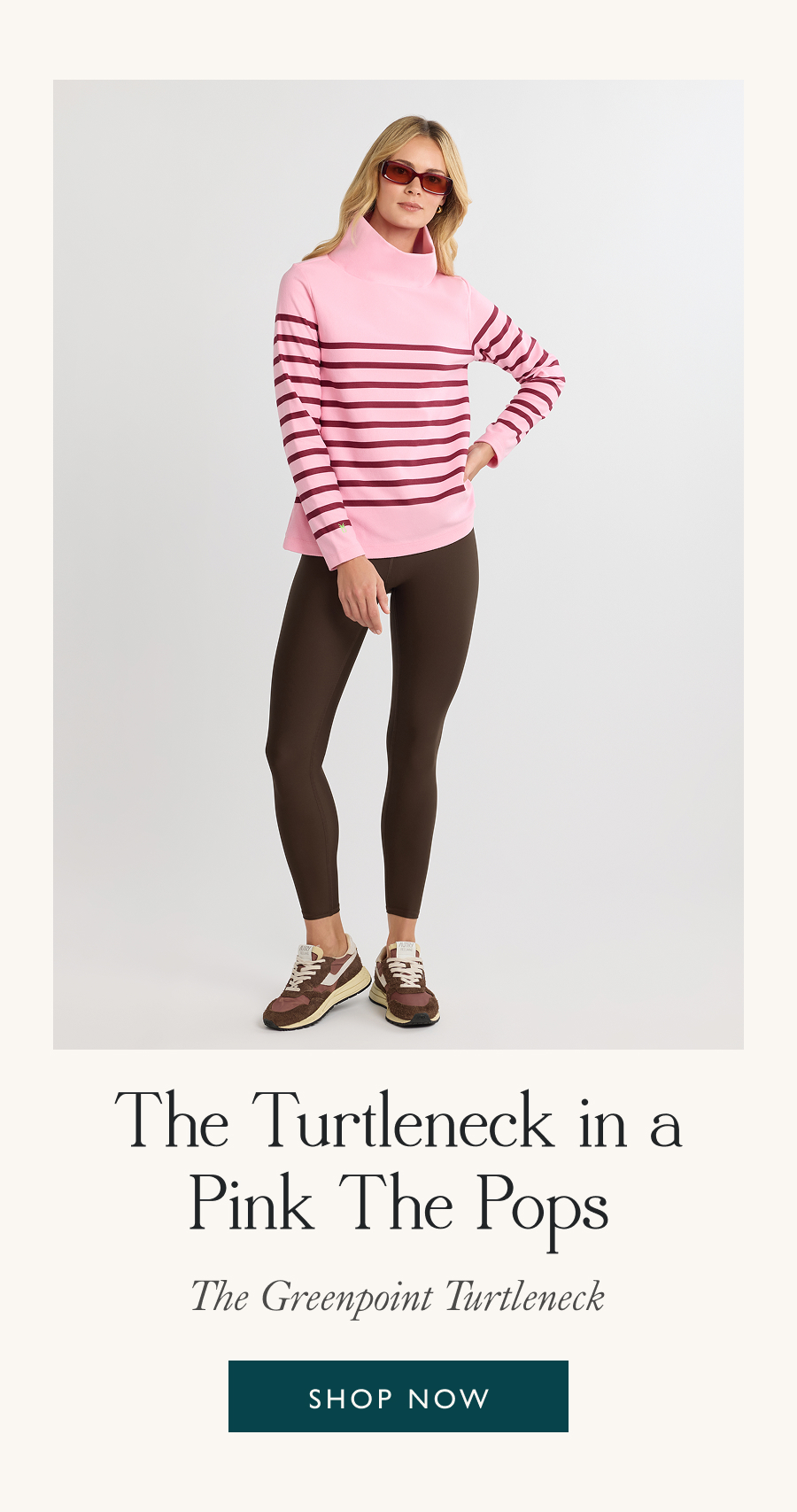 The Turtleneck in a Pink That Pops  The Greenpoint Turtleneck  Shop now