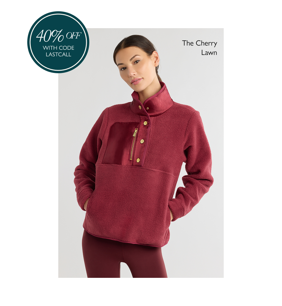 The Cherry Lawn Pullover in Sherpa Fleece (Burgundy)
