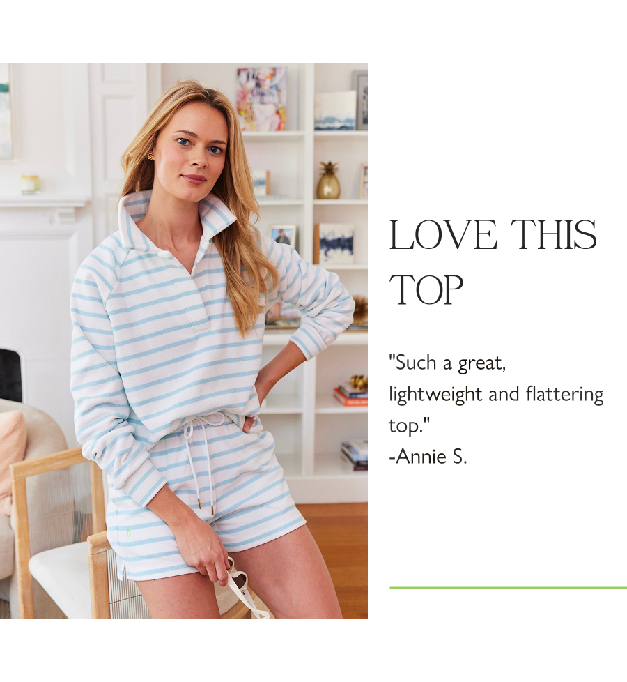 LOVE THIS TOP "Such a great, lightweight and flattering top." -Annie S.