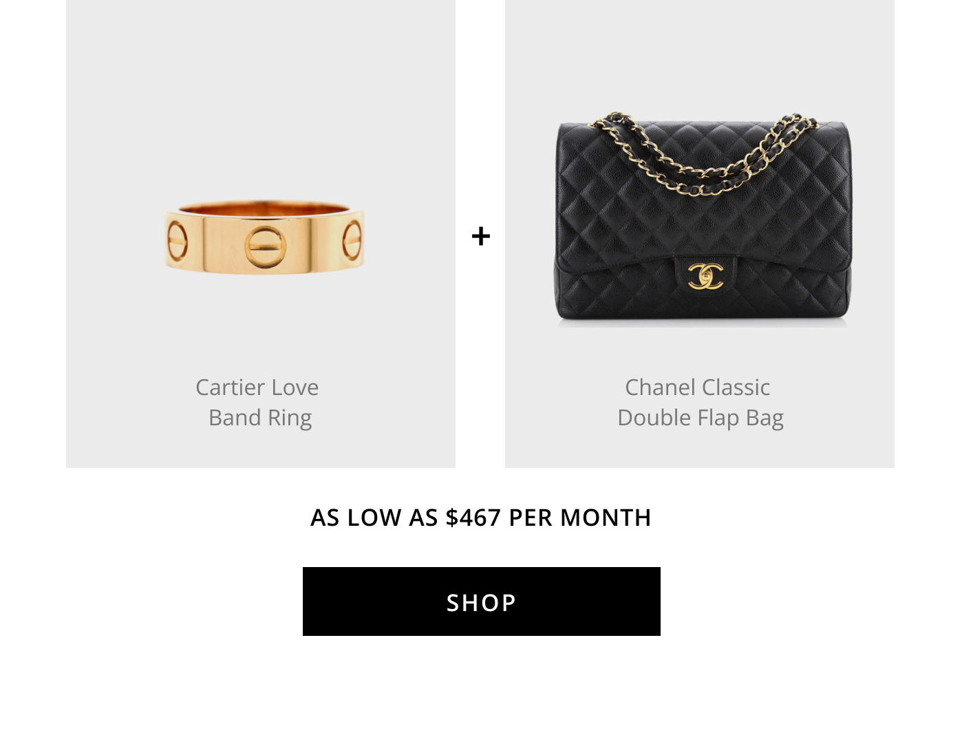 Gift now, pay later Rebag