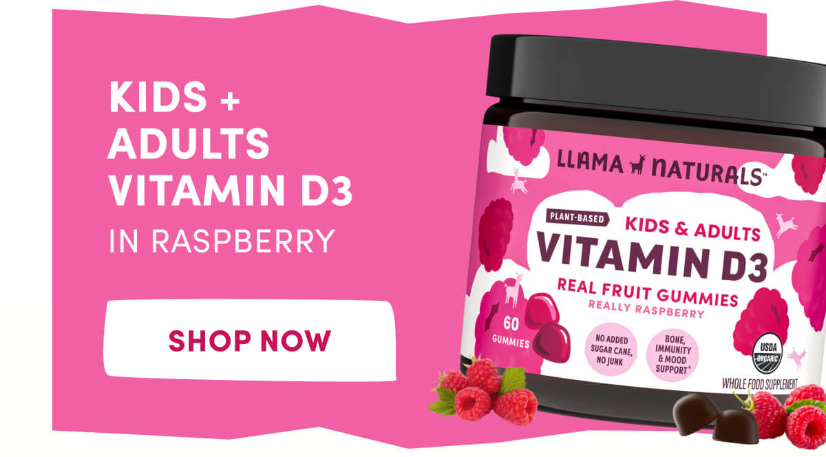 Kids + Adults Vitamin D3 in Raspberry | [ Shop Now ]
